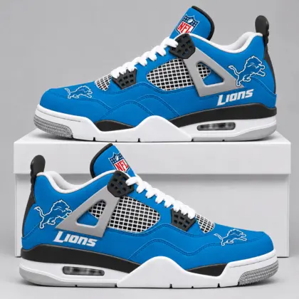 Detroit Lions | Premium NFL Retro Game Day AJ4 Shoes TD