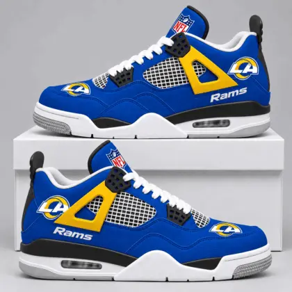 Los Angeles Rams | Premium NFL Retro Game Day AJ4 Shoes TD