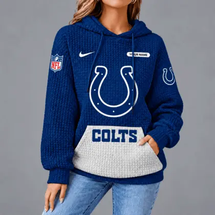 Indianapolis Colts | Premium NFL Cozy Two Tone Unisex Waffle Hoodie TD
