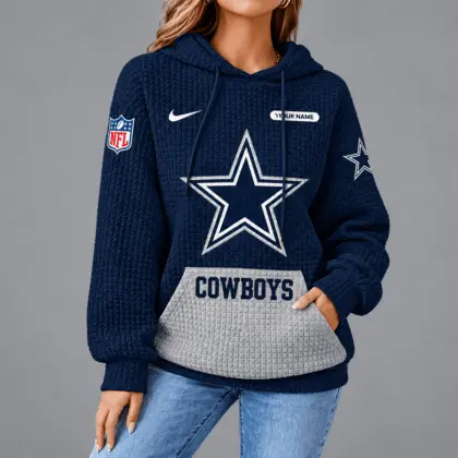 Dallas Cowboys | Premium NFL Cozy Two Tone Unisex Waffle Hoodie TD