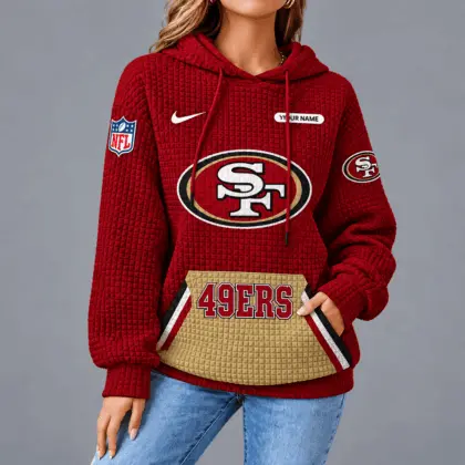 San Francisco 49ers | Premium NFL Cozy Two Tone Unisex Waffle Hoodie TD