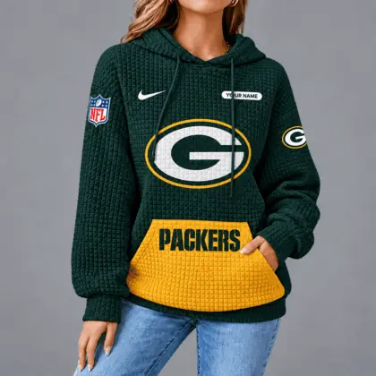 Green Bay Packers | Premium NFL Cozy Two Tone Unisex Waffle Hoodie TD