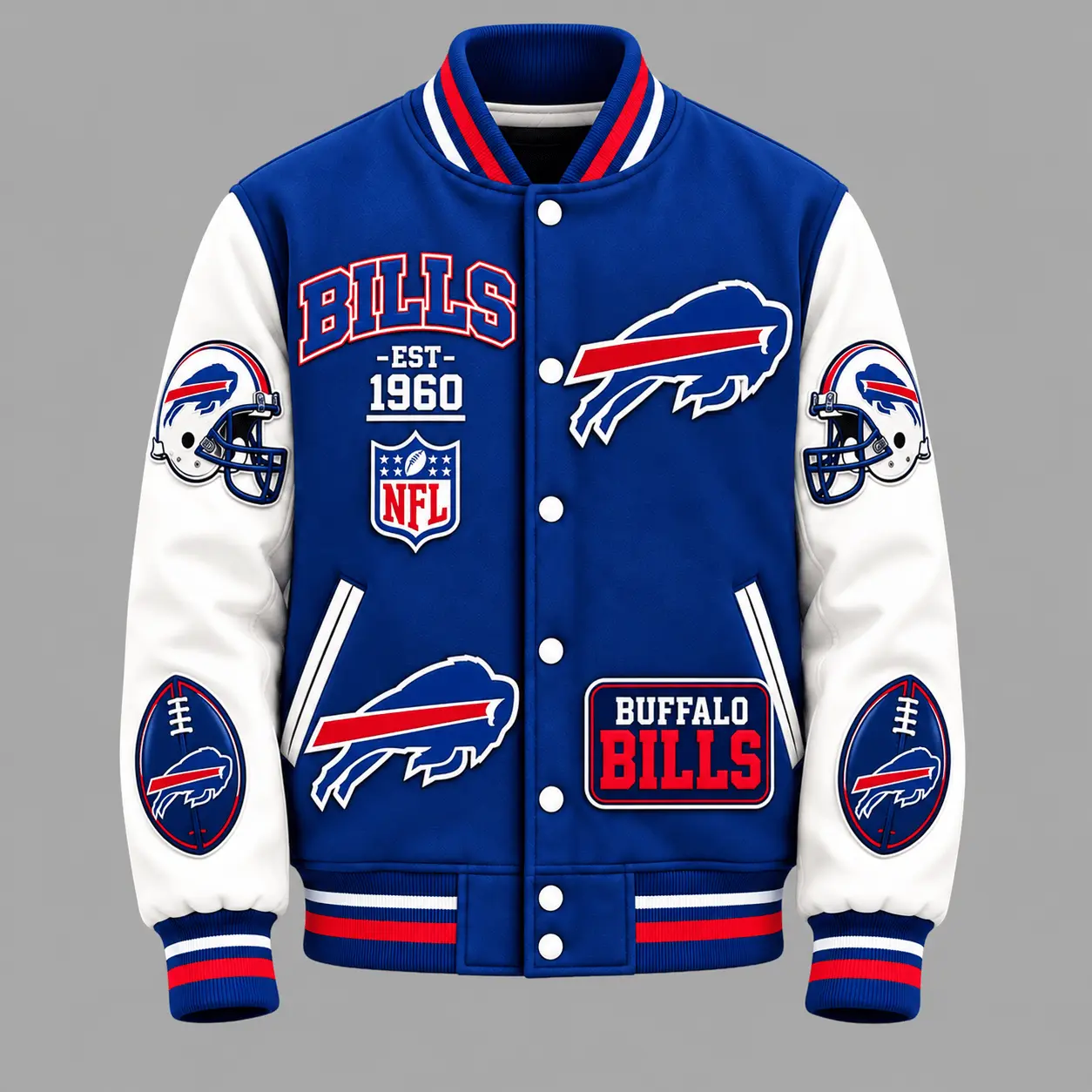 Buffalo Bills | Premium NFL Baseball Jacket TD - Image 2