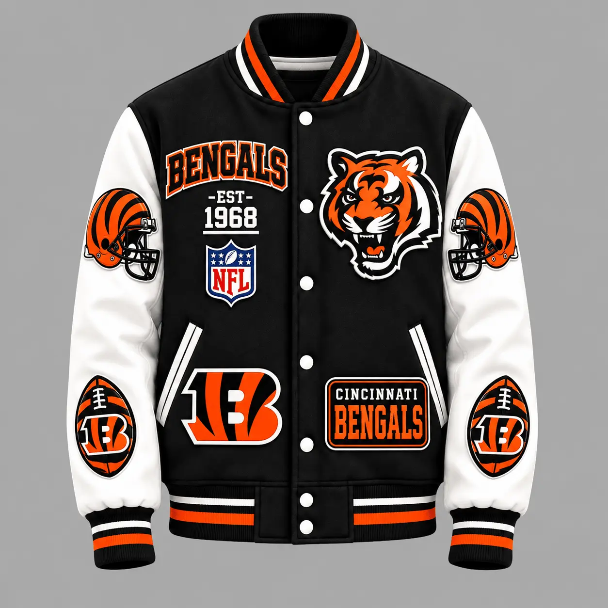 Cincinnati Bengals | Premium NFL Baseball Jacket TD - Image 2