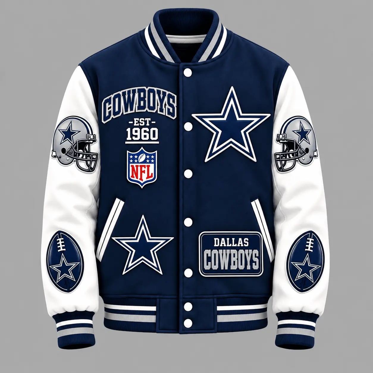 Dallas Cowboys | Premium NFL Baseball Jacket TD - Image 2