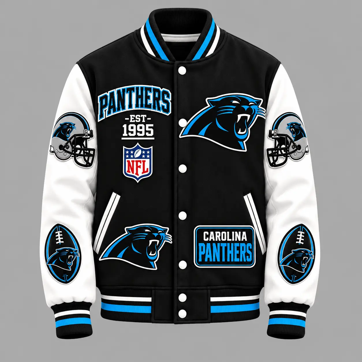 Carolina Panthers | Premium NFL Baseball Jacket TD - Image 2