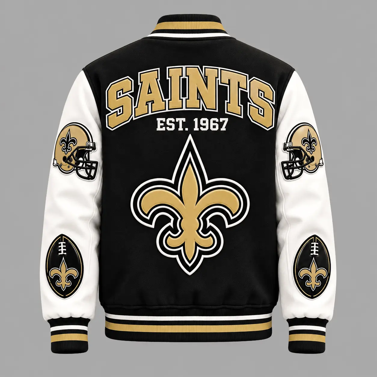 New Orleans Saints | Premium NFL Baseball Jacket TD - Image 3