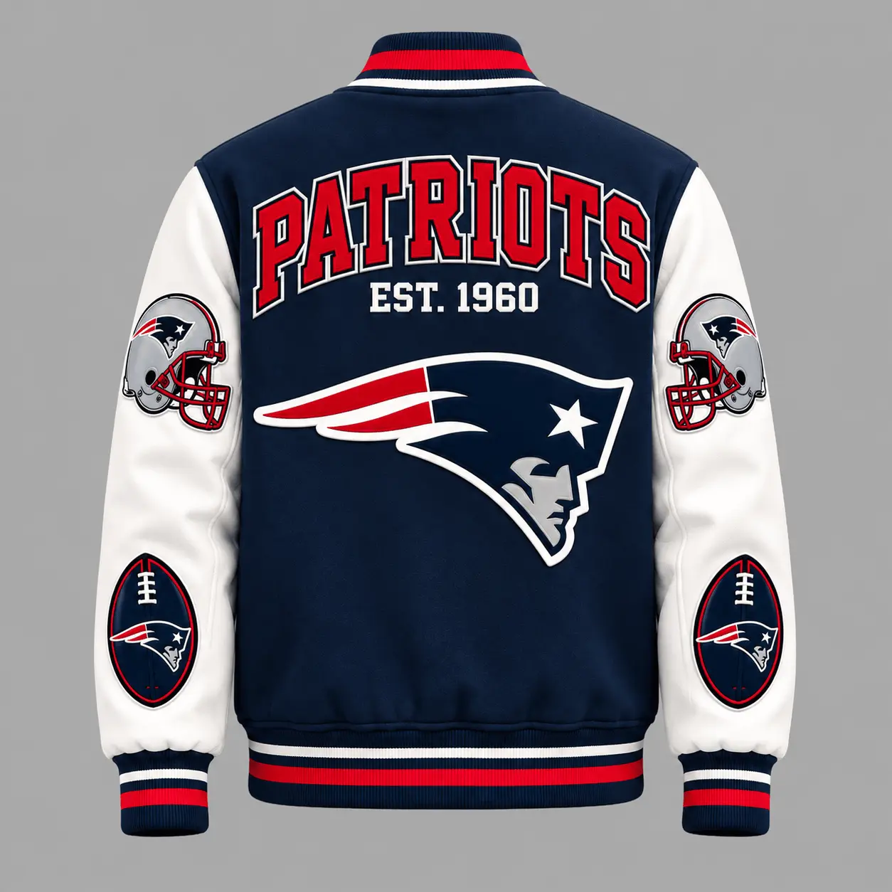 New England Patriots | Premium NFL Baseball Jacket TD - Image 3