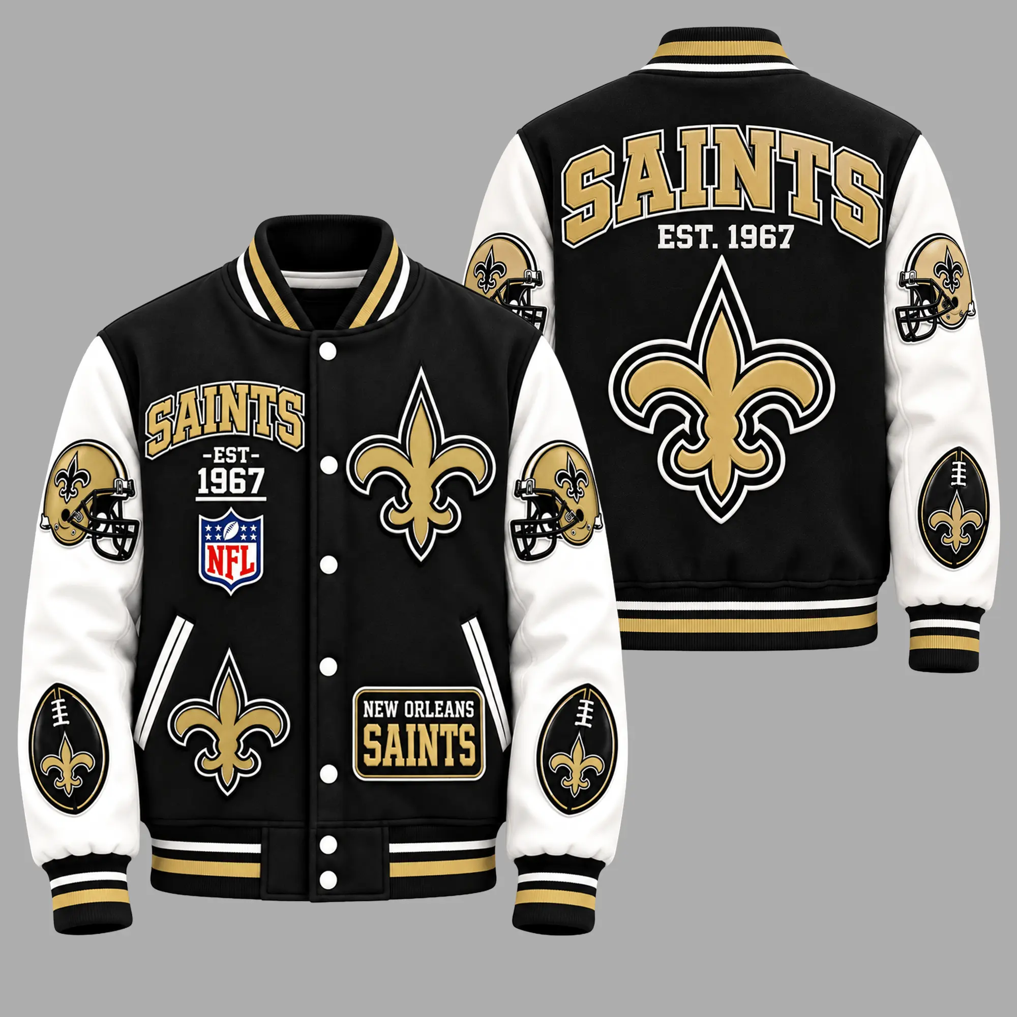 New Orleans Saints | Premium NFL Baseball Jacket TD