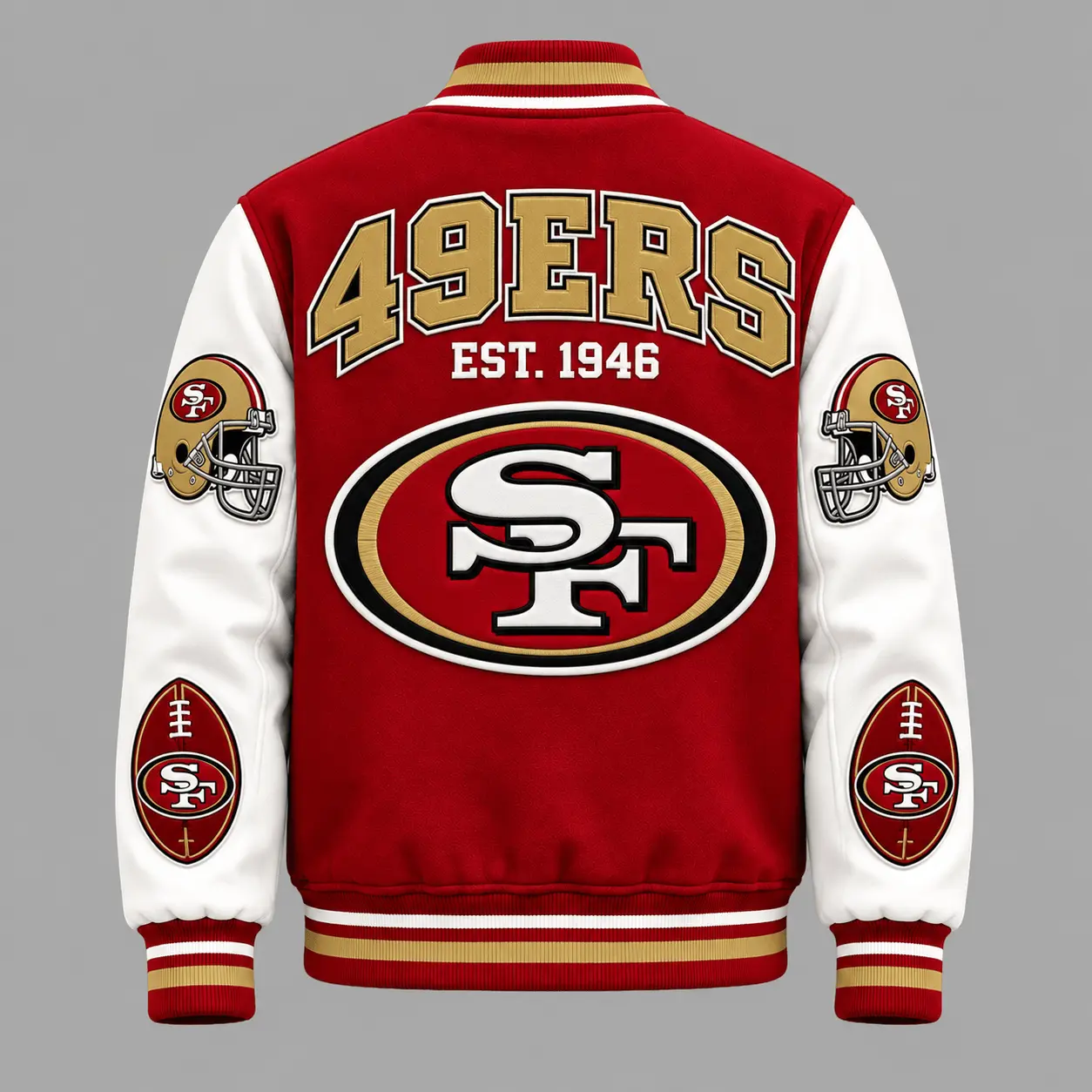 San Francisco 49ers | Premium NFL Baseball Jacket TD - Image 3