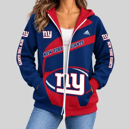 New York Giants | NFL Diagonal Stripe Zip Hoodie