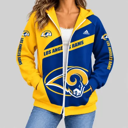 Los Angeles Rams | NFL Diagonal Stripe Zip Hoodie