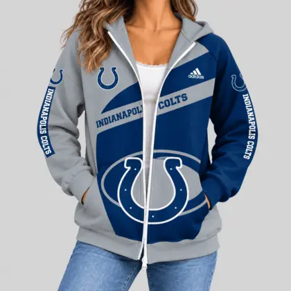 Indianapolis Colts | NFL Diagonal Stripe Zip Hoodie