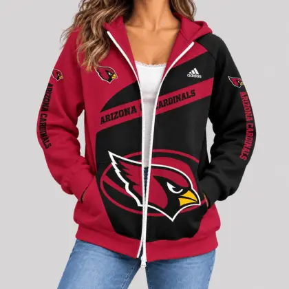 Arizona Cardinals | NFL Diagonal Stripe Zip Hoodie