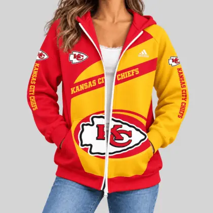 Kansas City Chiefs | NFL Diagonal Stripe Zip Hoodie
