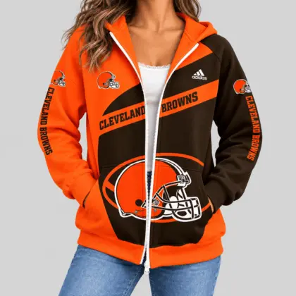 Cleveland Browns | NFL Diagonal Stripe Zip Hoodie