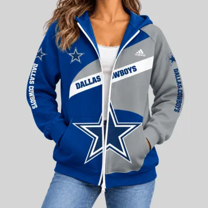 Dallas Cowboys | NFL Diagonal Stripe Zip Hoodie