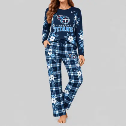 Tennessee Titans | NFL Floral Plaid Pajama Set