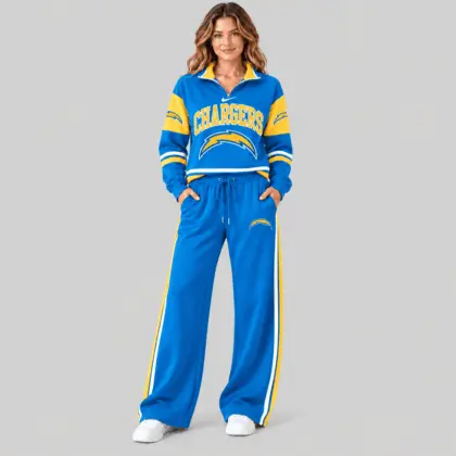 Los Angeles Chargers | NFL Quarter Zip Wide Leg Pants Set