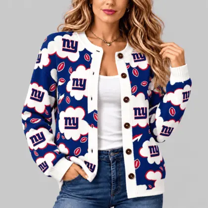 New York Giants | NFL Kiss Pattern Knit Cardigan