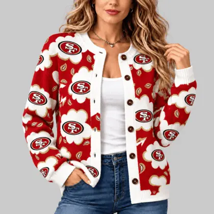 San Francisco 49ers | NFL Kiss Pattern Knit Cardigan