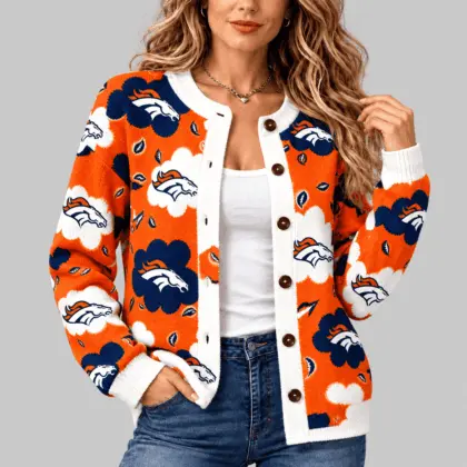 Denver Broncos | NFL Kiss Pattern Knit Cardigan