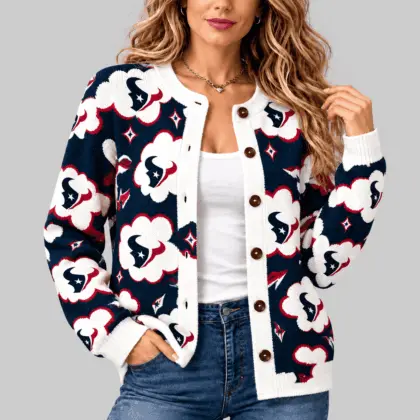 Houston Texans | NFL Kiss Pattern Knit Cardigan