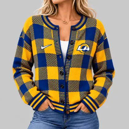Los Angeles Rams | NFL Buffalo Check Knit Cardigan