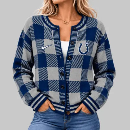 Indianapolis Colts | NFL Buffalo Check Knit Cardigan