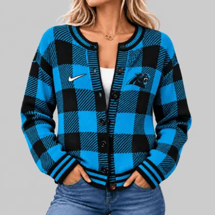 Carolina Panthers | NFL Buffalo Check Knit Cardigan