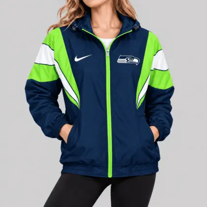 Seattle Seahawks | NFL Color Block Windbreaker Jacket