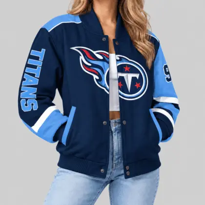Tennessee Titans | NFL Oversized Logo Baseball Jacket