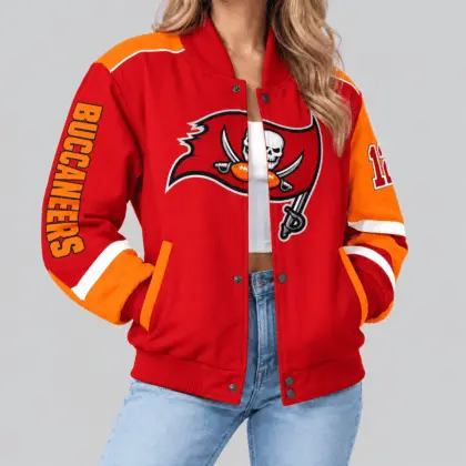 Tampa Bay Buccaneers | NFL Oversized Logo Baseball Jacket