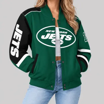 New York Jets | NFL Oversized Logo Baseball Jacket