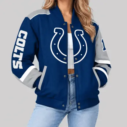 Indianapolis Colts | NFL Oversized Logo Baseball Jacket
