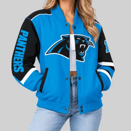 Carolina Panthers | NFL Oversized Logo Baseball Jacket