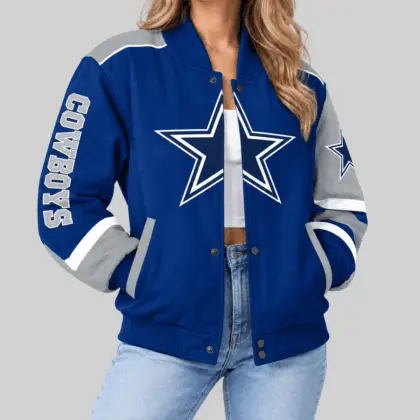 Dallas Cowboys | NFL Oversized Logo Baseball Jacket