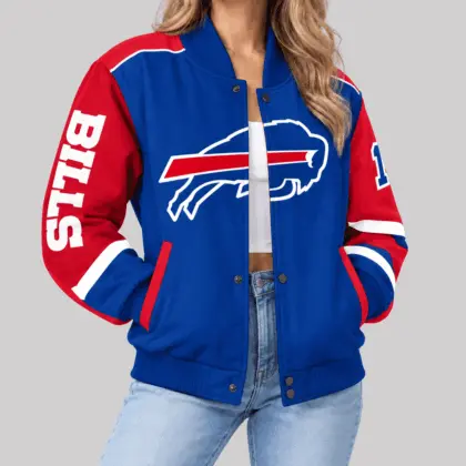 Buffalo Bills | NFL Oversized Logo Baseball Jacket