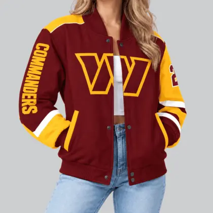 Washington Commanders | NFL Oversized Logo Baseball Jacket