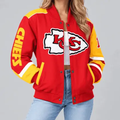 Kansas City Chiefs | NFL Oversized Logo Baseball Jacket