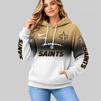 New Orleans Saints | NFL Gradient Football Waffle Hoodie