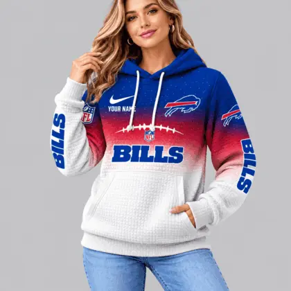 Buffalo Bills | NFL Gradient Football Waffle Hoodie