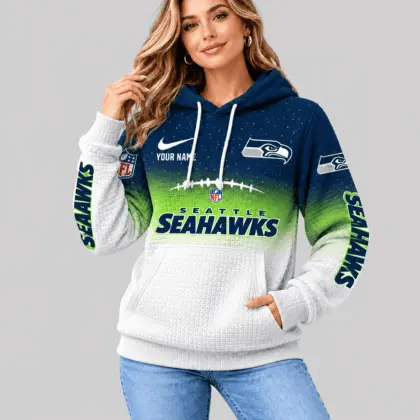 Seattle Seahawks | NFL Gradient Football Waffle Hoodie