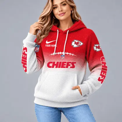 Kansas City Chiefs | NFL Gradient Football Waffle Hoodie