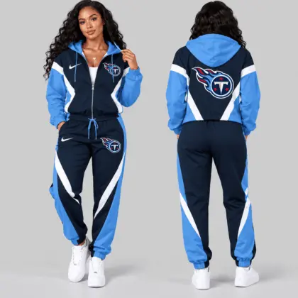 Tennessee Titans | NFL Contrast Panel Track Jacket Jogger Set