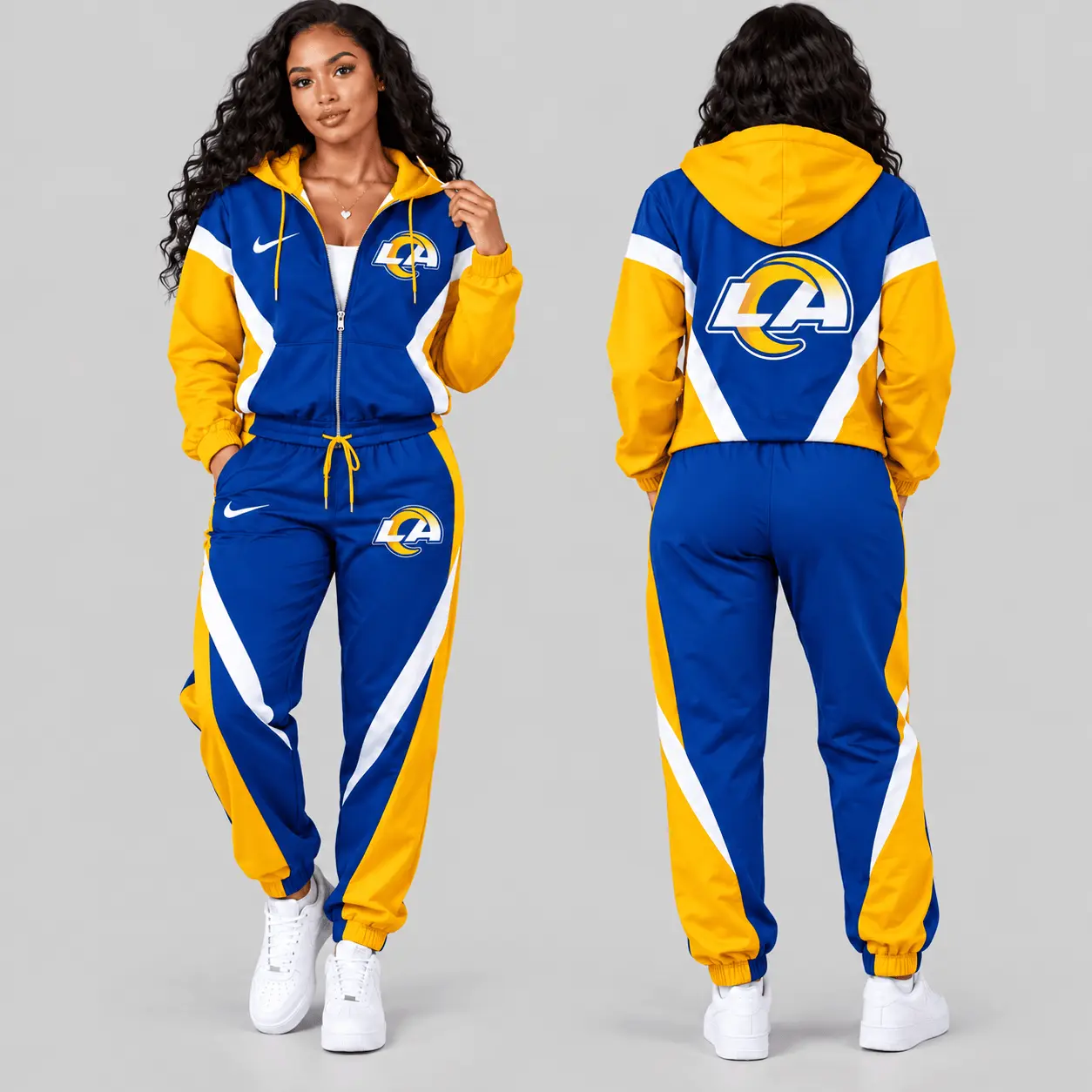 Los Angeles Rams | NFL Contrast Panel Track Jacket Jogger Set
