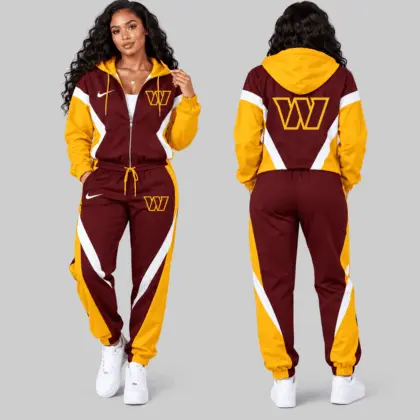 Washington Commanders | NFL Contrast Panel Track Jacket Jogger Set