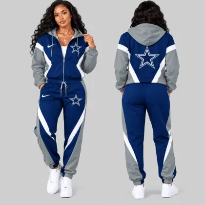 Dallas Cowboys | NFL Contrast Panel Track Jacket Jogger Set