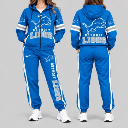 Detroit Lions | NFL Stripe Sleeve Hoodie Jogger Set