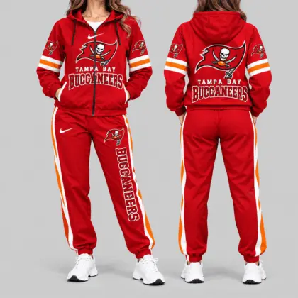 Tampa Bay Buccaneers | NFL Stripe Sleeve Hoodie Jogger Set